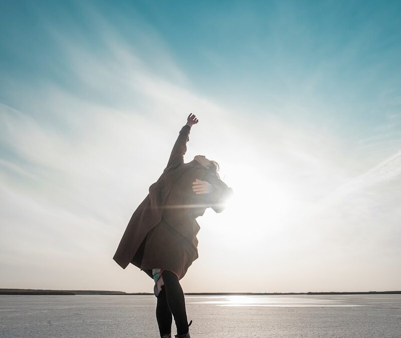 a man jumping in the air