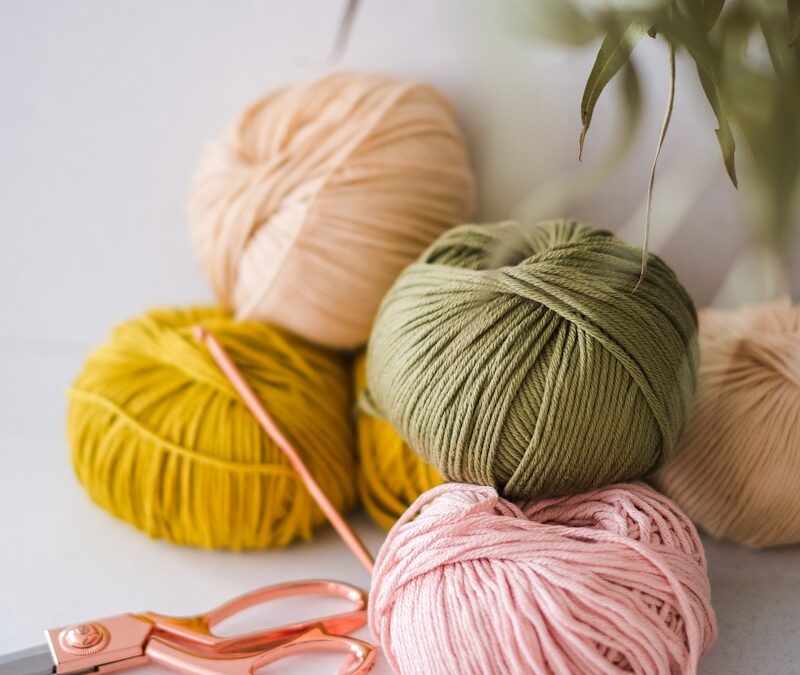 a group of yarn